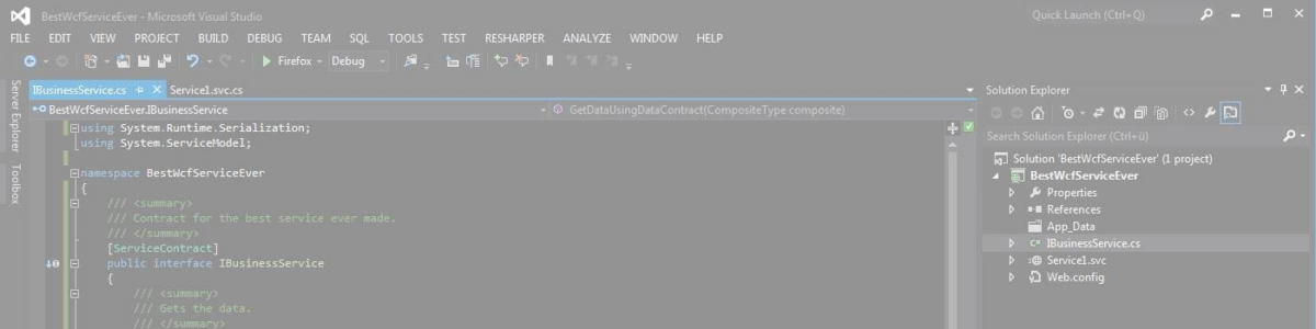 Visual Studio SOA project